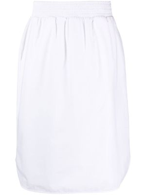 Fabiana Filippi jupe mi-longue à taille élastiquée - Blanc