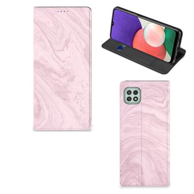 Samsung Galaxy A22 5G | Standcase | Marble Pink - Origineel Cadeau Vriendin