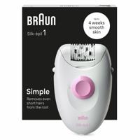 Braun SE1-000 Silk-Epil 1 Epilator Wit/Roze