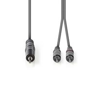 Nedis COTH22200GY15 audio kabel 1,5 m 3.5mm 2 x RCA Grijs - thumbnail