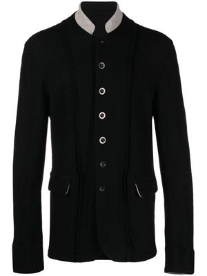 The Viridi-Anne blazer Fulling à col contrasté - Noir