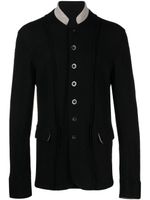 The Viridi-Anne blazer Fulling à col contrasté - Noir