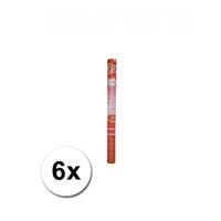 Confetti kanon - 6x - rood - 60 cm - shooter - confettikanonnen Confetti kanon - 6x - rood - 60 cm - shooter - confettikanonnen