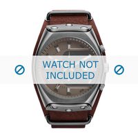Horlogeband Diesel DZ4293 Onderliggend Leder Donkerbruin 28mm - thumbnail