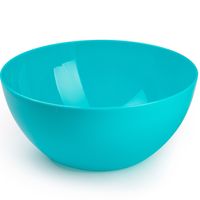 Serveerschaal/saladeschaal - D28 x H14 cm - kunststof - blauw - thumbnail
