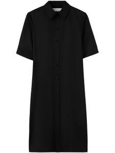 Jil Sander chemise en gabardine de laine - Noir