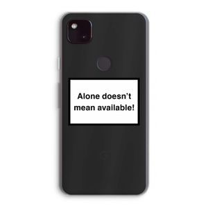 Alone: Google Pixel 4a 5G Transparant Hoesje