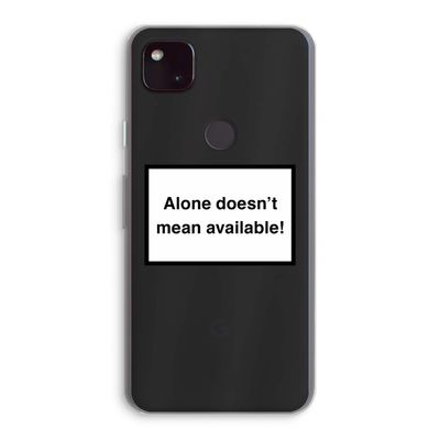 Alone: Google Pixel 4a 5G Transparant Hoesje