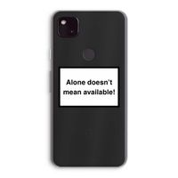 Alone: Google Pixel 4a 5G Transparant Hoesje
