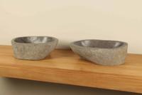 Flussstein Waschschale Satz RM070310AB, 48x30x15 cm