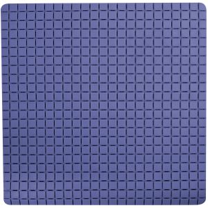 Douche/bad anti-slip mat badkamer - rubber - blauw - 54 x 54 cm - rechthoek