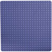 Douche/bad anti-slip mat badkamer - rubber - blauw - 54 x 54 cm - rechthoek