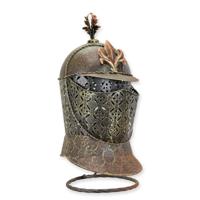 AN IRON GREAT HELM ON STAND (RX-369)