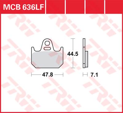 TRW Remblokken, en remschoenen voor de moto, MCB636 Allround organisch