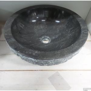 Waskom Natuursteen W01 Marmo Zwart 40x40x15 cm - Spoelbak