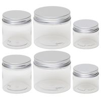 Set van 9x stuks kleine kunststof weckpotjes/inmaakpotjes 50/100/150 ml met schroefdeksel