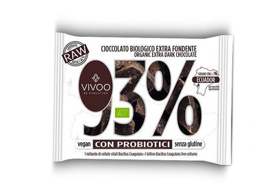 VIVOO Organic Raw Chocolate Bar 93% with Probiotics 30 Gram VIVOO Organic Raw Chocolate Bar 93% with Probiotics 30 Gram
