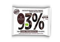 VIVOO Organic Raw Chocolate Bar 93% with Probiotics 30 Gram - thumbnail