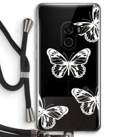 White butterfly: Xiaomi Mi Mix 2 Transparant Hoesje met koord
