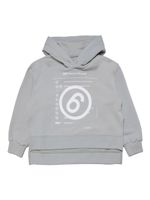 MM6 Maison Margiela Kids hoodie en coton à imprimé Numbers - Gris - thumbnail