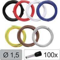 Quadrios 25CW116 Enkele ader LiFY 1.5 mm² Zwart, Rood, Wit, Blauw, Geel-groen, Bruin, Grijs 1 set(s)