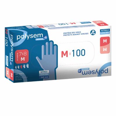 Nitril onderzoekshandschoenen | Polysem | Medium | Bescherming tegen ziektekiemen en virussen | Latexvrij | DH6000-M