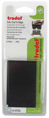 Trodat vervangkussen zwart, voor stempel 4926, blister met 2 stuks