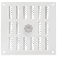 Aluminium Afsluitbaar Schuifrooster Opbouw 195 X 195mm - Wit