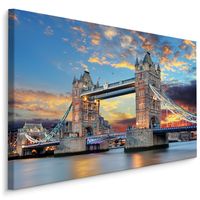 Schilderij Tower Bridge Londen, multi-gekleurd, premium print - thumbnail