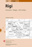 Wandelkaart - Topografische kaart 1151 Rigi | Swisstopo - thumbnail