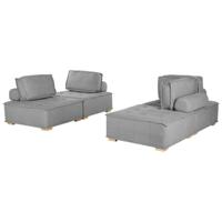 Beliani TIBRO - Modulaire Sofa-Grijs-Polyester - thumbnail