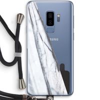 Gestreepte marmer: Samsung Galaxy S9 Plus Transparant Hoesje met koord
