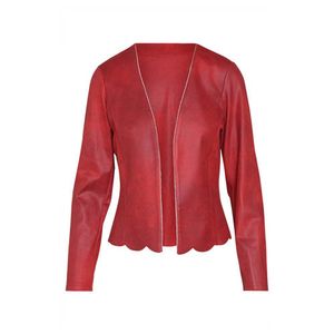Cassis imitatieleren jasje donkerrood Cassis imitatieleren jasje donkerrood