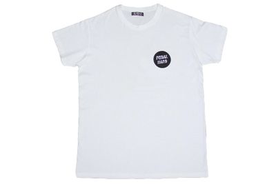 Escapada Cycling Pedal Hard Wit T-shirt Escapada Cycling Pedal Hard Wit T-shirt