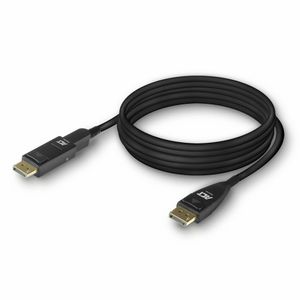 ACT AK4153 8K Hybride DisplayPort 1.4 Active Optical Cable (AOC) | Afneembare Connector | DisplayPort male/DisplayPort male | 25 meter