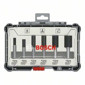 Bosch Accessoires 8-delige rechte freesset - schachtdiameter 6 mm - 2607017465