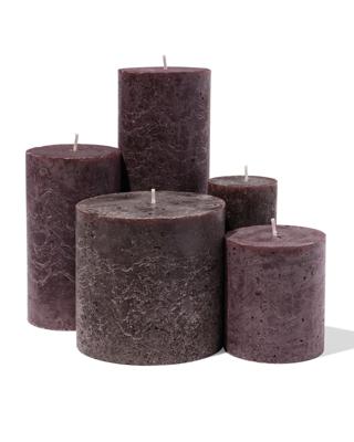 HEMA Rustieke kaarsen donkerbruin (donkerbruin)