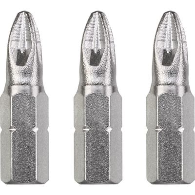Industrial Steel Bits, 25mm, Pozidriv PZ1 Bit