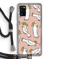 Papegaai: Samsung Galaxy A41 Transparant Hoesje met koord