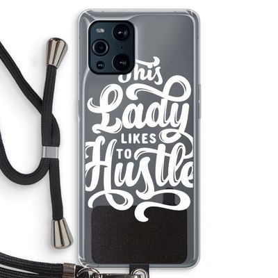 Hustle Lady: Oppo Find X3 Pro Transparant Hoesje met koord