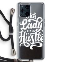 Hustle Lady: Oppo Find X3 Pro Transparant Hoesje met koord
