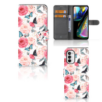 Motorola Moto G52 | Moto G82 Hoesje Butterfly Roses - thumbnail
