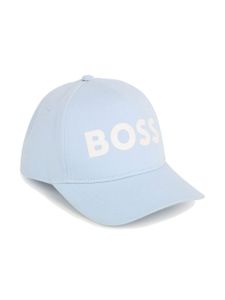 BOSS Kidswear casquette en coton à logo imprimé - Bleu