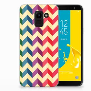 Samsung Galaxy J6 2018 TPU bumper Zigzag Multi Color