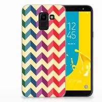 Samsung Galaxy J6 2018 TPU bumper Zigzag Multi Color - thumbnail