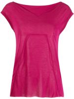 Rick Owens t-shirt semi-transparent à manches courtes - Violet