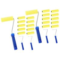 FX Tools Verfrollers set 24 delig - 4 houders/20 rollen van 10 cm - Voordeelrollers - thumbnail