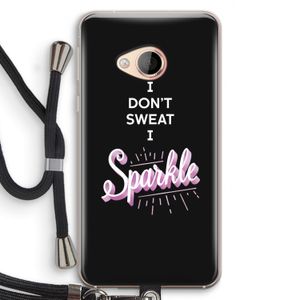Sparkle quote: HTC U Play Transparant Hoesje met koord