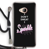 Sparkle quote: HTC U Play Transparant Hoesje met koord