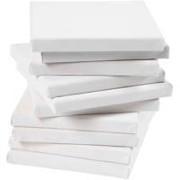 Creativ Company Gespannen canvas, d: 1,6 cm, afm 15x15 cm, 280 gr, wit, 80 stuk/ 1 doos